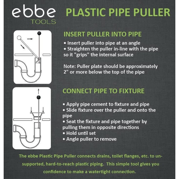 Ebbe America E117 Ebbe Plastic Pipe Puller