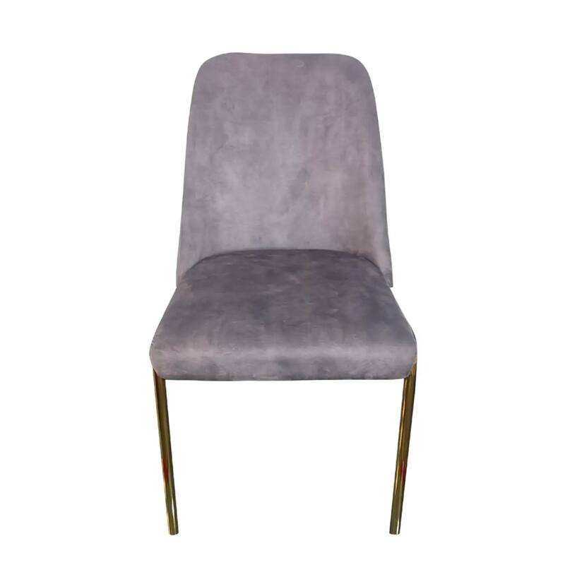 Lumen Modern Upholstered Kitchen Dining Chair with Gold Steel Legs Ergonomic Accent Chair