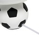 preview thumbnail 2 of 6, 10.7" SportsLite Mini Soccer Table Lamp for Kids Room, Mancave, White and Black - L: 6.2" x W: 6.2" x H: 10.7"