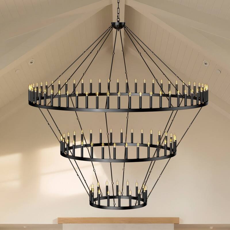 Large Wagon Wheel Chandelier,Round High Ceiling Chandeliers