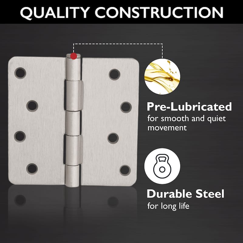 Design House 186023 4" x 4" Butt 1/4" Radius Corner Surface Mount Door