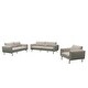 preview thumbnail 3 of 30, Abbyson Aurora 3 Piece Stain-Resistant Fabric Seating Collection Beige