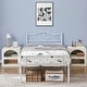 preview thumbnail 3 of 21, VECELO Modern Twin Size Metal Kids Bed Frame Without Box Spring, Twin Size Bed Set of 2