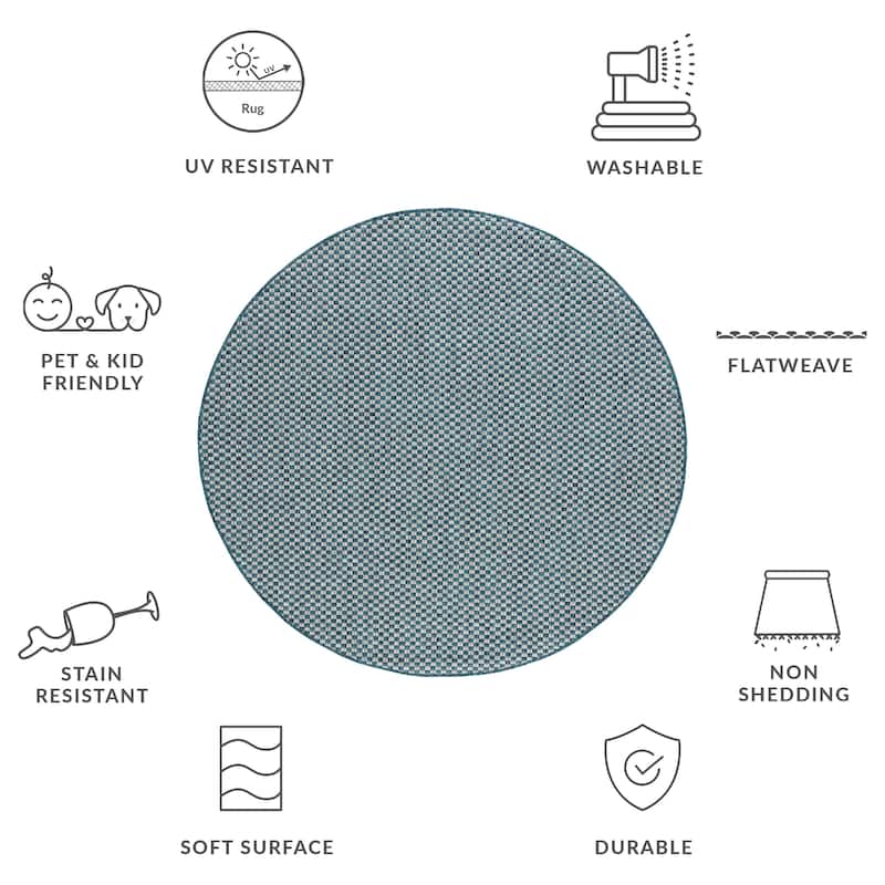 SAFAVIEH Courtyard Ragini Indoor/Outdoor Waterproof Patio Backyard Rug