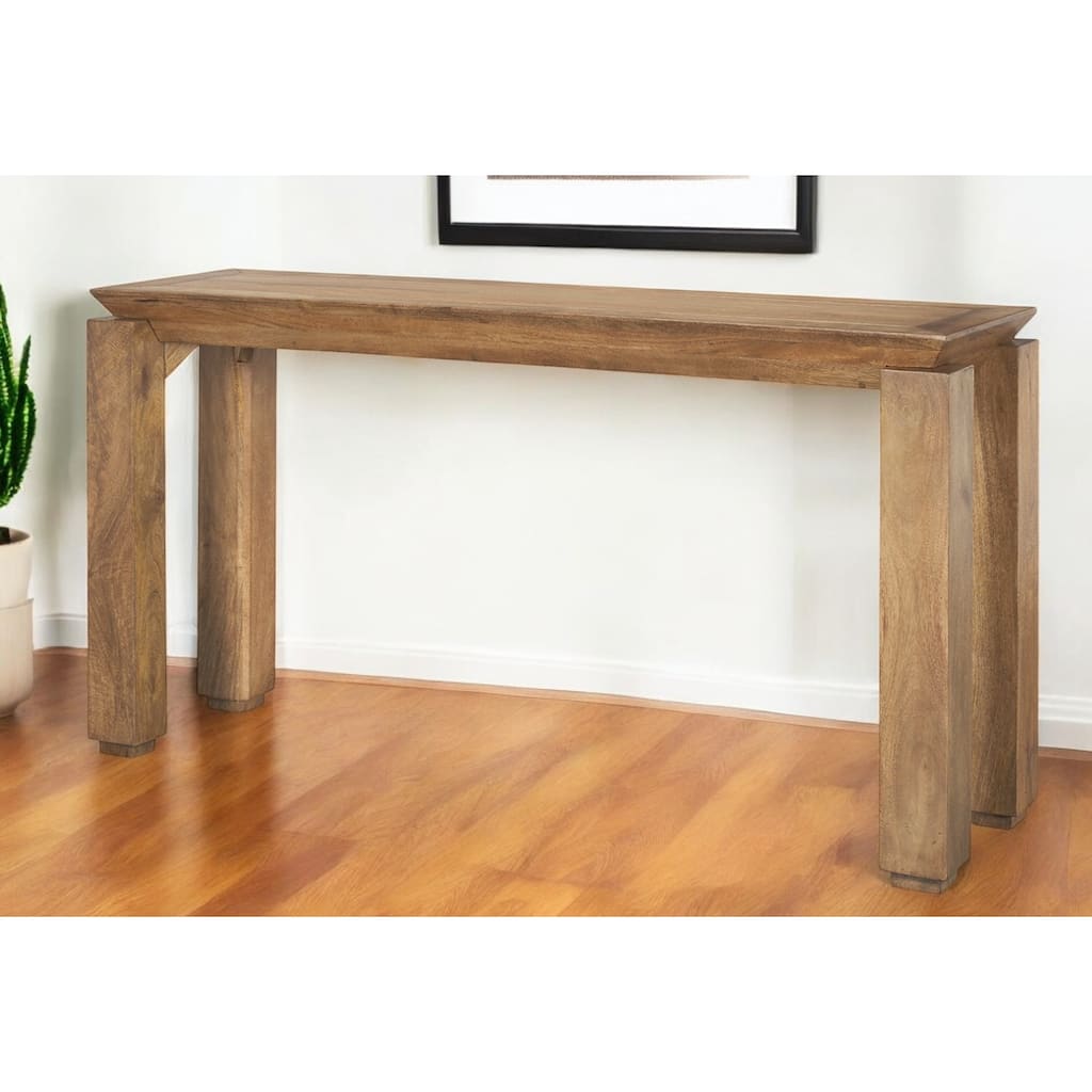 HomeRoots 60" Brown Solid Wood Console Table - 60' X '32' X '16