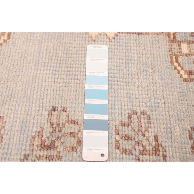 ECARPETGALLERY Hand-knotted Jules Serapi Light Blue Wool Rug - 8'2 x 10'0