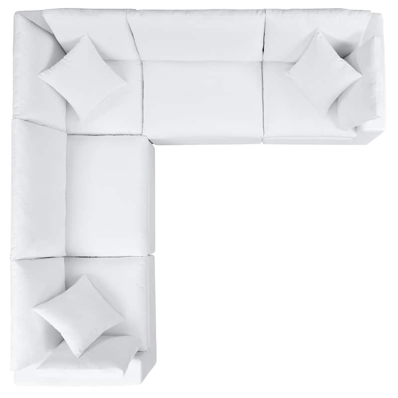 Commix 5-Piece Sunbrella® Outdoor Patio L-Shape Sectional Sofa