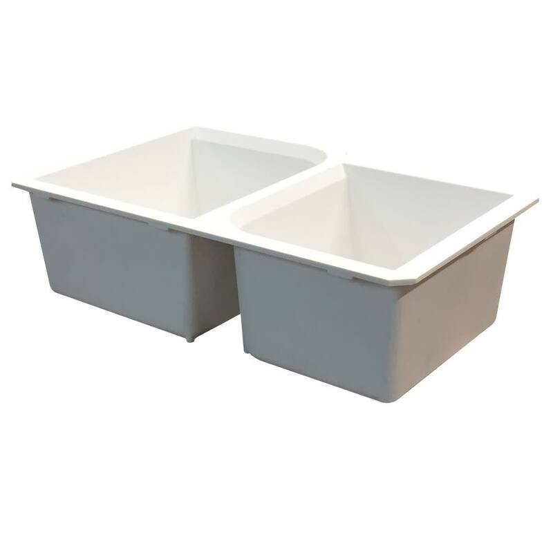 Transolid K-RUDO3120 Radius 31-3/4" Undermount Double Basin Granite