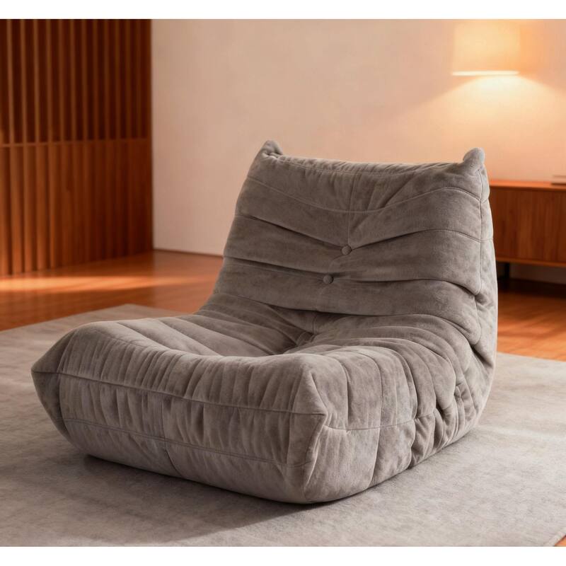 Button-Tufted Accent Chair Bean Bag Chair / Living Room Lazy Sofa Lounge Chair Reading Chair