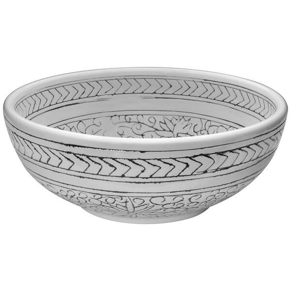 Cadence Series Vessel Sink in Decor White Cadence Series Vessel Sink in Decor White