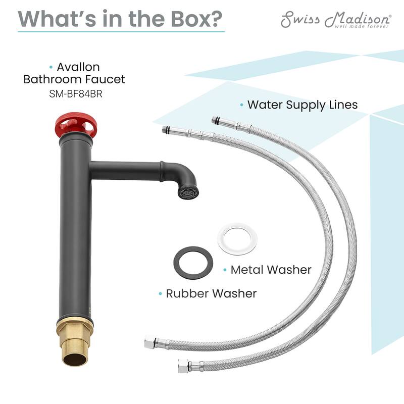 Avallon 12 Single Handle, Bathroom Faucet in Matte Black