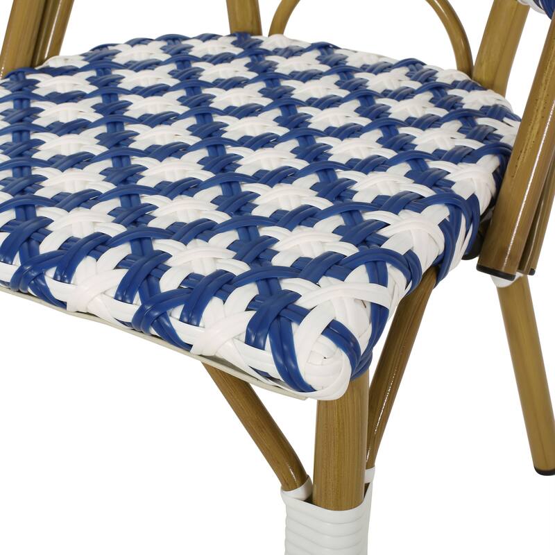 Louna Outdoor French Cafe Chair (Set of 4) by Christopher Knight Home