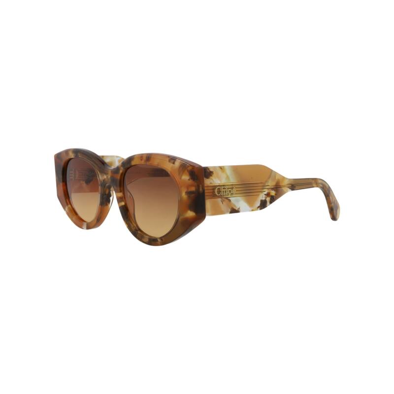 Chloé Round-Frame Recycled Acetate Sunglasses