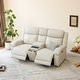 preview thumbnail 18 of 22, Hadlee Genuine leather Reclining Sofa with Multi-Function Console