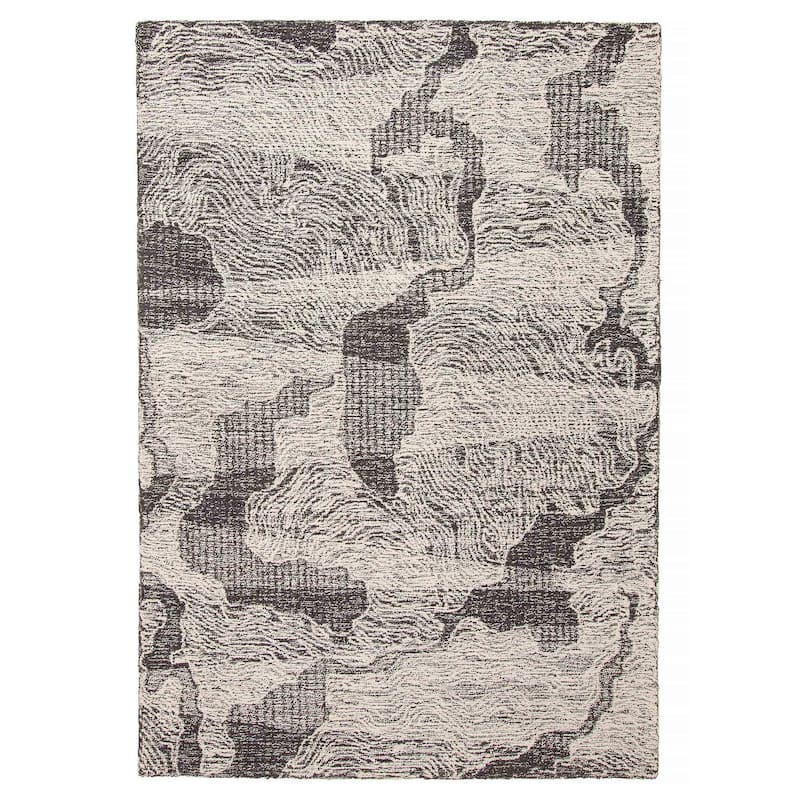 ECARPETGALLERY Hand Tufted Timeless Cream Wool Rug - 5'3 x 7'7 - Cream - 5'3 x 7'7