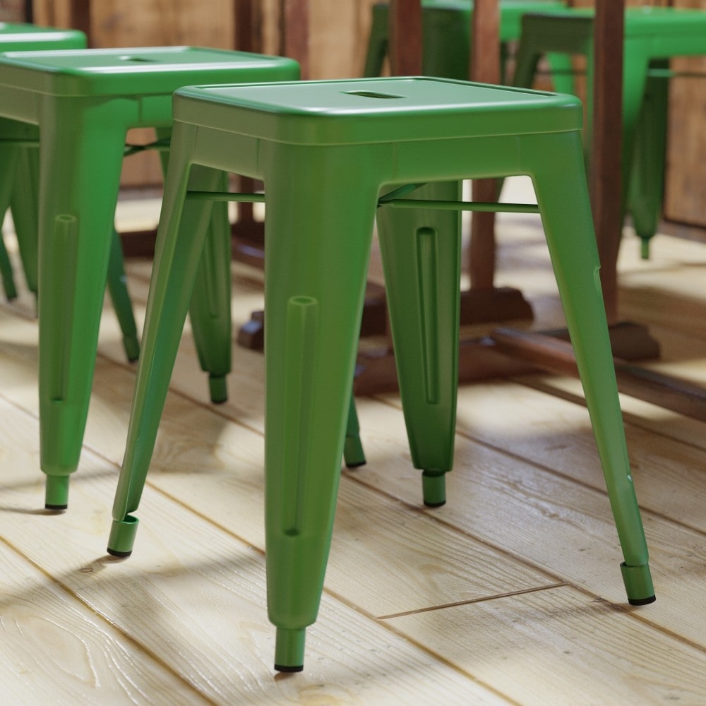 18 inch metal shop stool with back