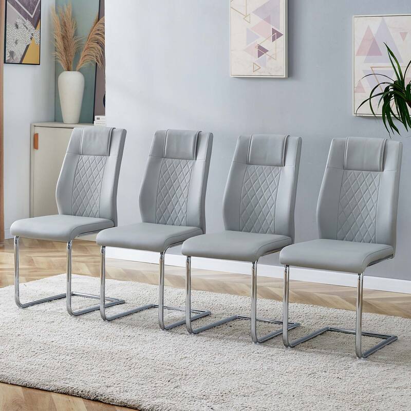 Dining Chairs with Faux Leather,Side Chairs(Set of 8)