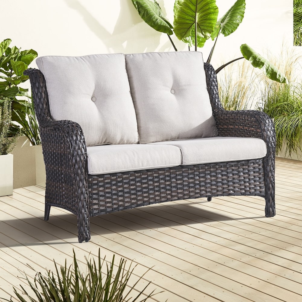 Gymojoy Outdoor Sofa Furniture Patio Loveseat Sofa with Weather-Resistant Cushions