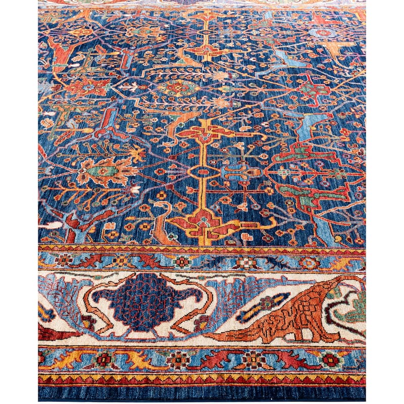 Serapi One-of-a-Kind Hand-Knotted Area Rug - Blue - 10' 0" x 13' 10"