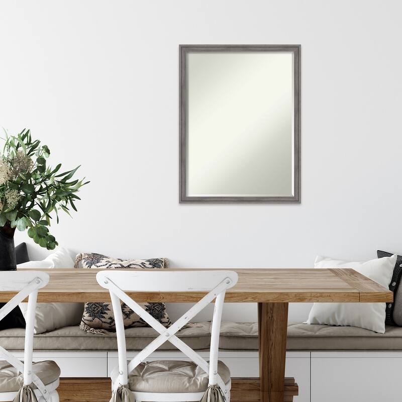 Florence Half-Inch-Bevel Framed Wall Mirror - Glass Size 18x24
