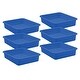 preview thumbnail 1 of 0, Teacher Created Resources Blue Large Plastic Letter Tray, Pack of 6