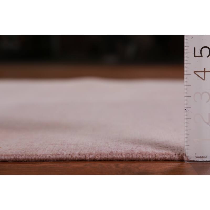 Hand Knotted Oriental 100% Wool Carpet Modern Solid Purples Gabbeh Area Rug - 10' 1'' X 5' 3''