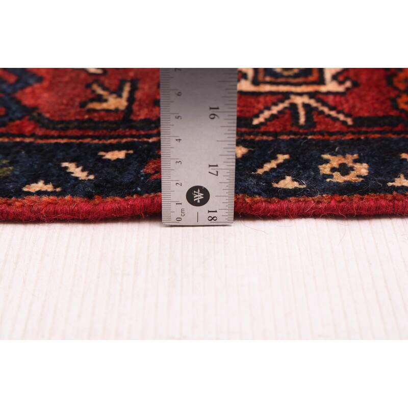 ECARPETGALLERY Hand-knotted Andelz Dark Red Wool Rug - 4'2 x 6'7