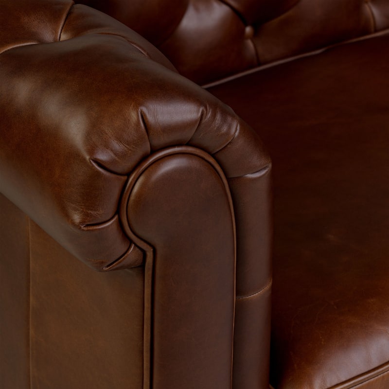 Poly & Bark Lyon 87" Sofa - Full Grain Genuine Italian Leather