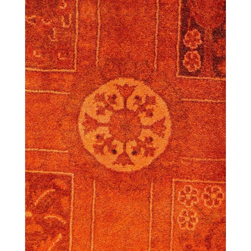 Contemporary Overdyed Wool Hand Knotted Area Rug - 3' 1" x 5' 1"