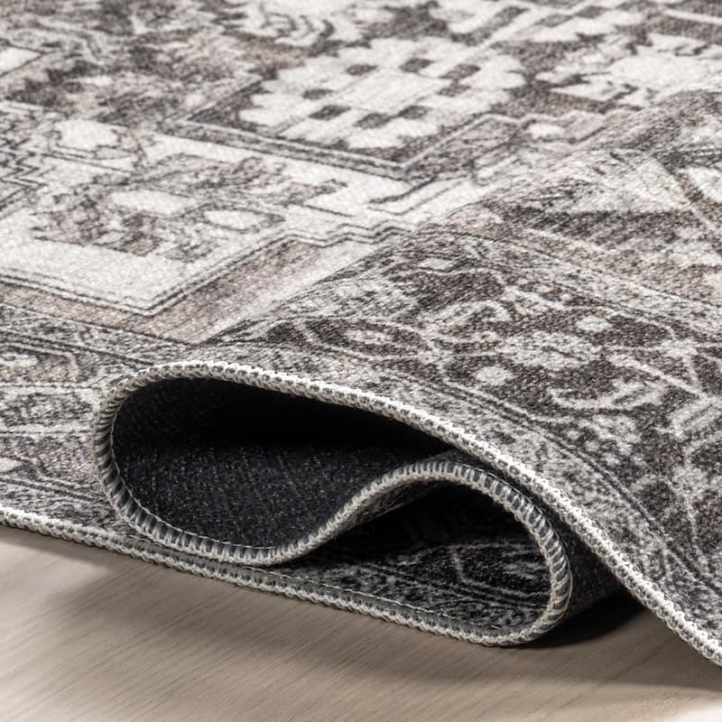 Nuloom Elisabeth SpinClean Medallion Machine Washable Area Rug