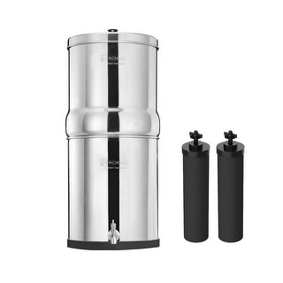 2 25G Gravity Fed Water Filter System with Purification Filter and