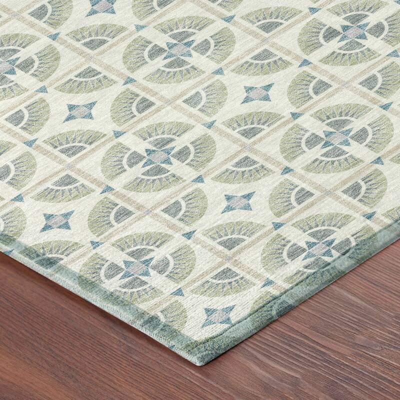 Machine Washable Indoor/ Outdoor Modern Roeland Chantille Rug