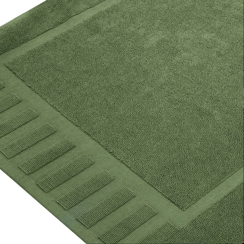 White Classic Luxury Cotton Bath Mat 22x34 Set of 2