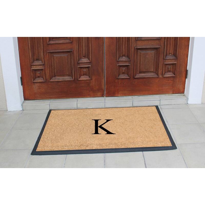 A1HC Rubber and Coir Molded Double Monogrammed Door Mat 30"x48"