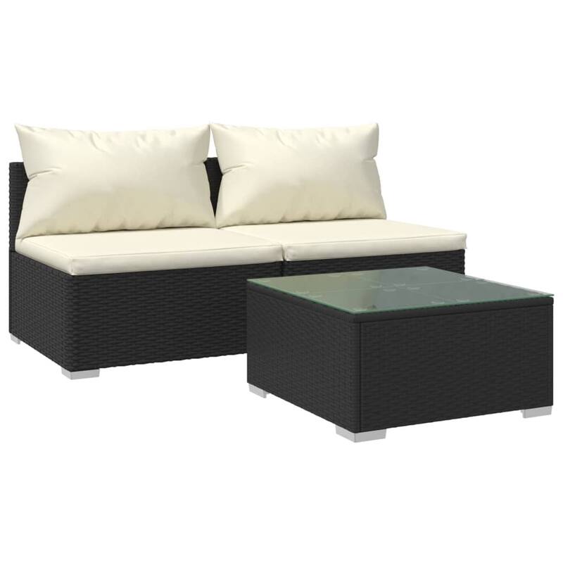 vidaXL Patio Sofa Sectional Sofa Couch Loveseat Outdoor Armchair Poly Rattan