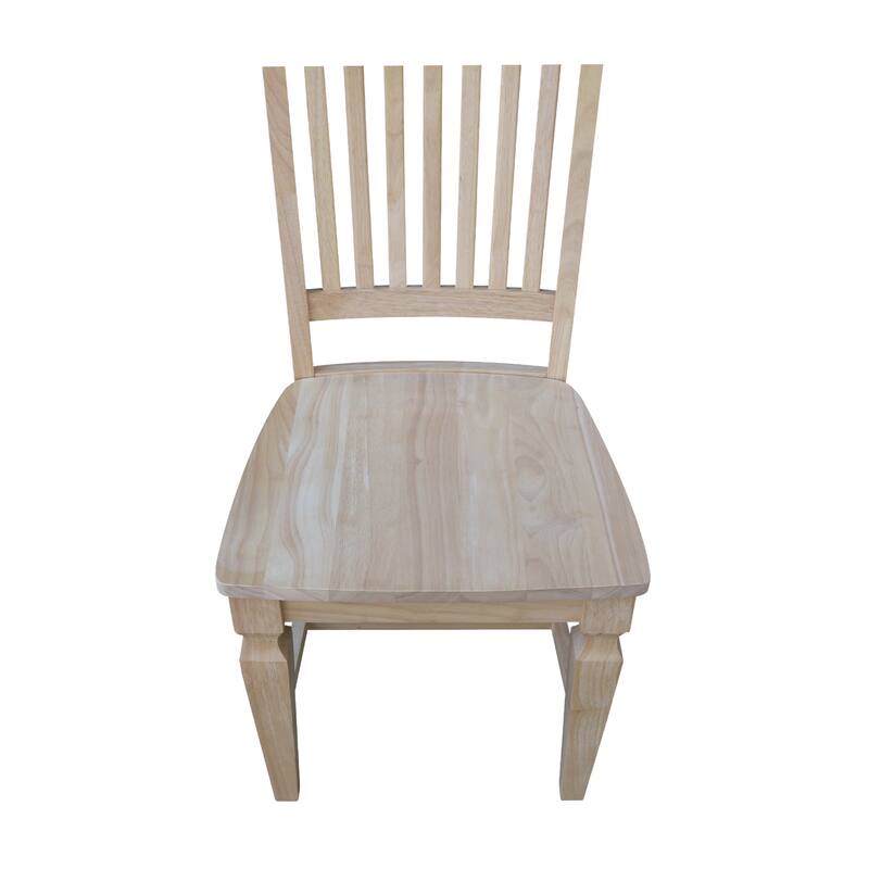 Solid Wood Vista Slat Back Dining Chairs - Set of Two