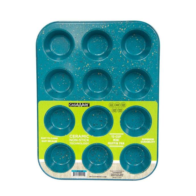 casaWare 3pc Toaster Oven Set (Baking Pan, Loaf Pan,Mini Muffin Pan)
