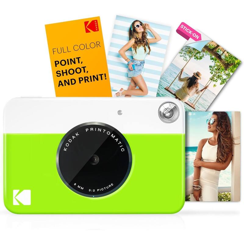 Kodak Printomatic Instant Camera Black Gift Bundle with Pink Case, 20 Zink Sheets, Album & More - N/A