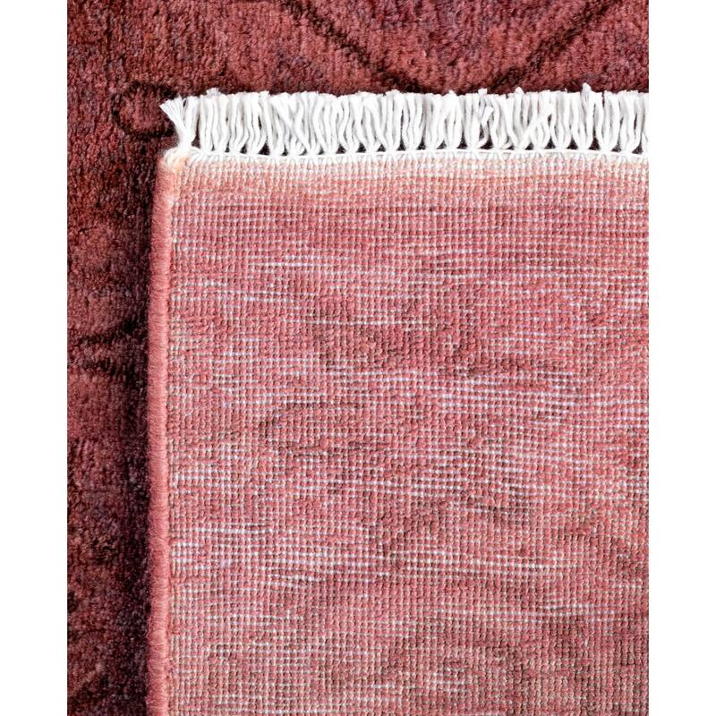 Overdyed One-of-a-Kind Hand-Knotted Area Rug - Pink - 2' 6" x 10' 3"
