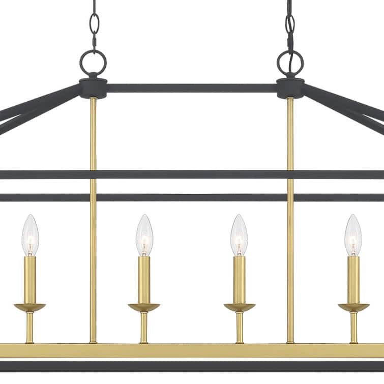 Acroma 6-light Modern Farmhouse Rectangle Chandelier for Dining Room with UL Certified - 49In