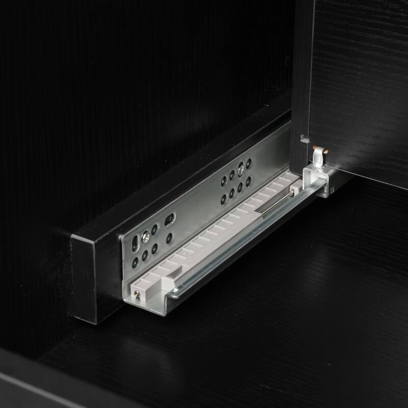 47.2" Space-Saving Bathroom Vanity with Resin Sink, 2 Doors & 6 Drawers, Soft-Close Hardware