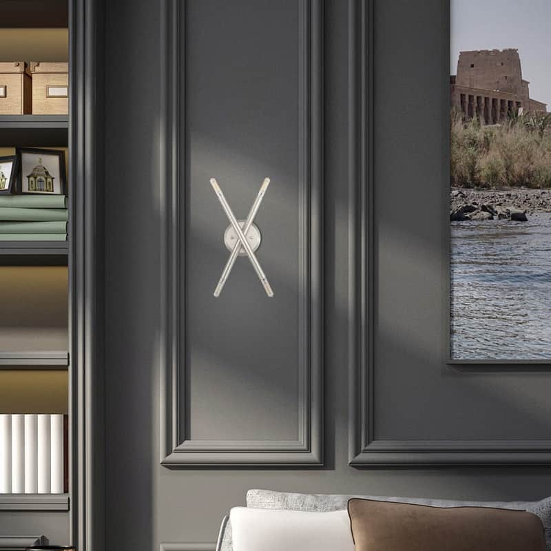 Livex Lighting 4-Light Brushed Nickel ADA Wall Sconce, 46772-91 - 6" W x 11.25" H x 3.75" Ext.