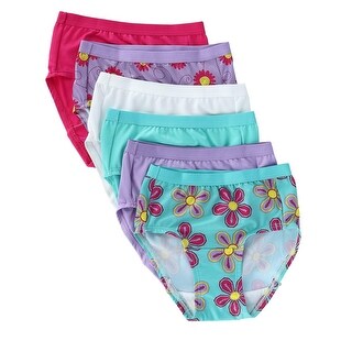 Shop Fruit of the Loom Girl's Microfiber Briefs Underwear (6 Pack) - Overstock - 28224220