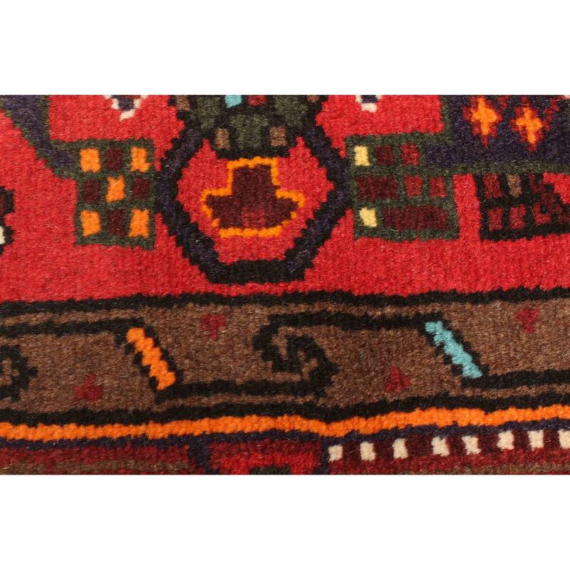 ECARPETGALLERY Hand-knotted Andelz Red Wool Rug - 4'5 x 6'3