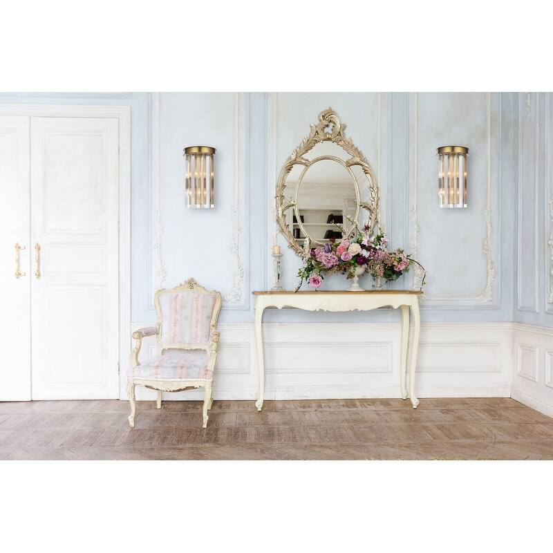 Indigo Home 8 inch crystal wall sconce in satin gold