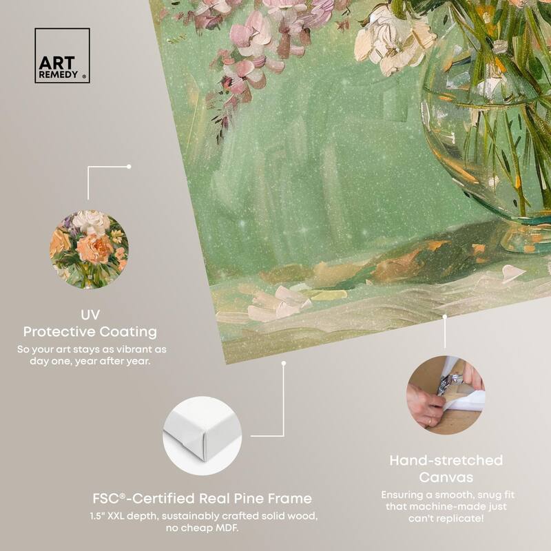 Vase and Greenery Canvas by Art Remedy, Gallery Wrapped