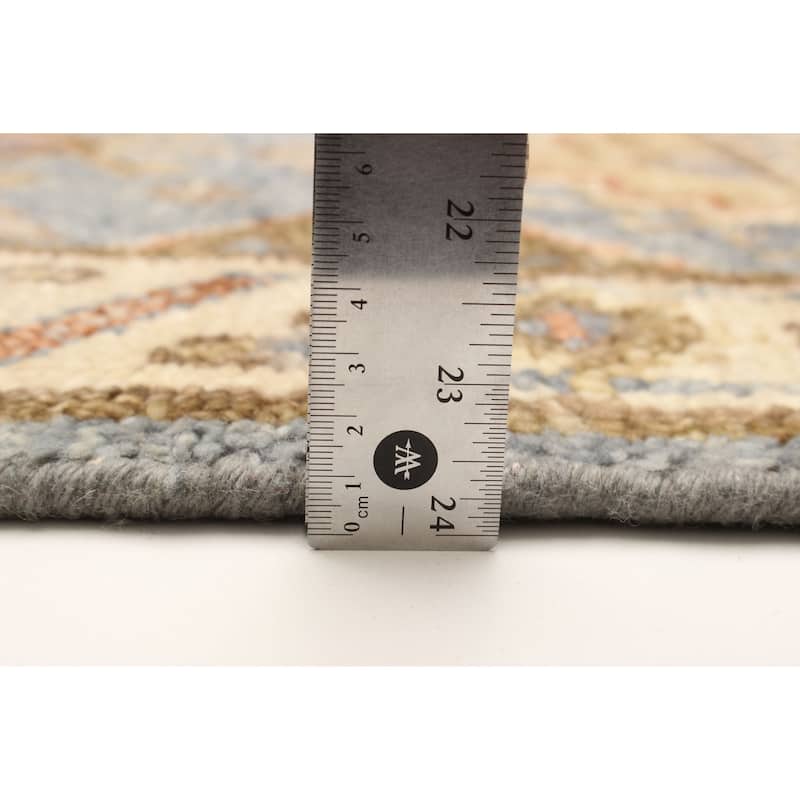 ECARPETGALLERY Hand-knotted Jules Serapi Sky Blue Wool Rug - 2'6 x 9'9