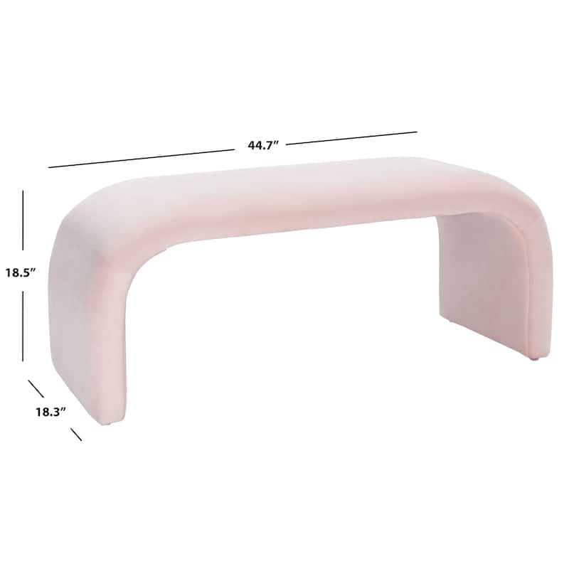 SAFAVIEH Margarett Modern Minimalist Glam Bench - 45" W x 18" D x 19" H - 45"W x 18"D x 19"H