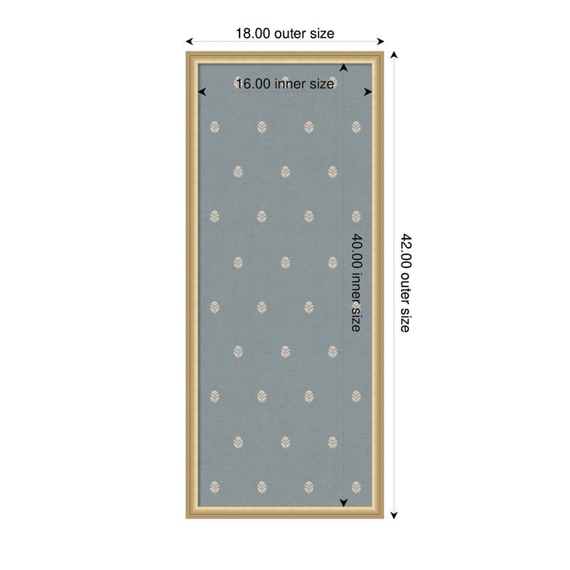 Kate and Laurel Pinboard Blue Botanical Block Print