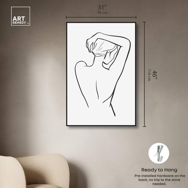 Woman in Contour Canvas by Art Remedy
